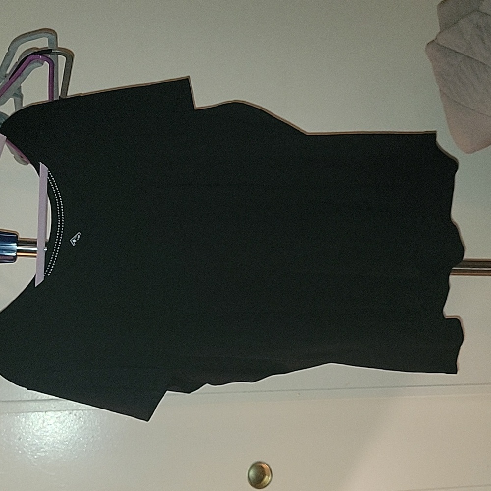 St John's Bay, Basic Black, round neck tshirt, NOT Faded,  3x